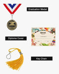 Shiny Kindergarten Graduation Cap, Gown, Stole, Diploma & Medal Package - Graduation Gown 