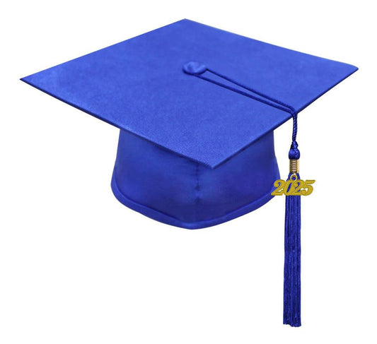 Matte Royal Blue Junior High/Middle School Cap & Tassel - Graduation Gown 