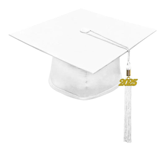 Matte White Kindergarten/Preschool Cap & Tassel - Graduation Seller