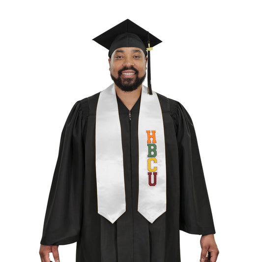 White HBCU Stoles - Graduation Seller