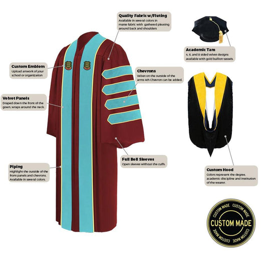 Custom Faculty Regalia Package for BYU Idaho - Graduation Gown 