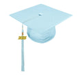 Shiny Light Blue Elementary Cap & Tassel - Graduation Gown 