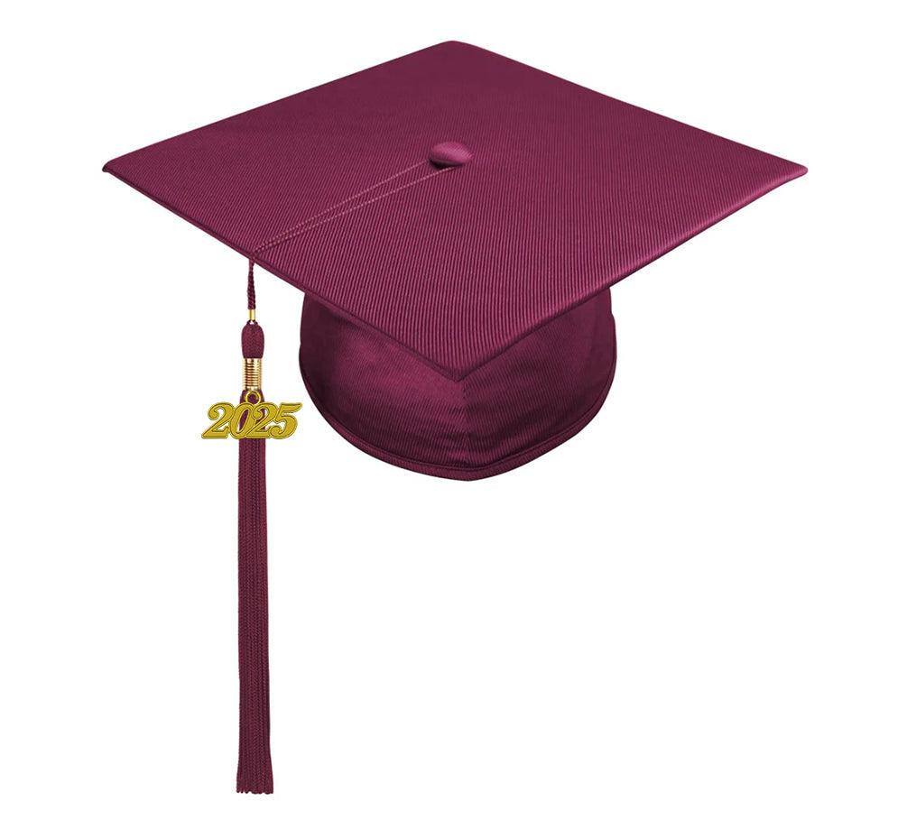 Shiny Maroon Elementary Cap & Gown - Graduation Gown 
