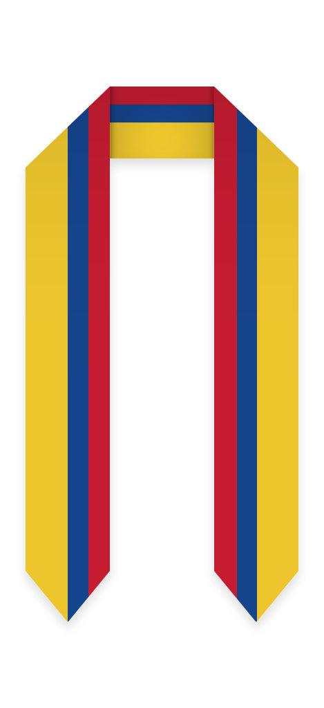 Colombia Graduation Stole - Colombia Flag Sash - Graduation Gown 