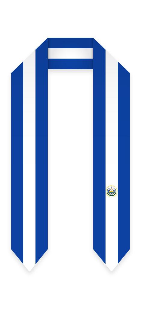 El Salvador Graduation Stole - El Salvadorian Flag Sash - Graduation Gown 