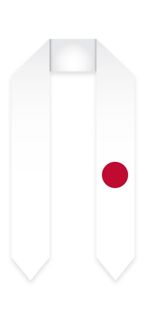 Japan Graduation Stole - Japanese Flag Sash - Graduation Gown 