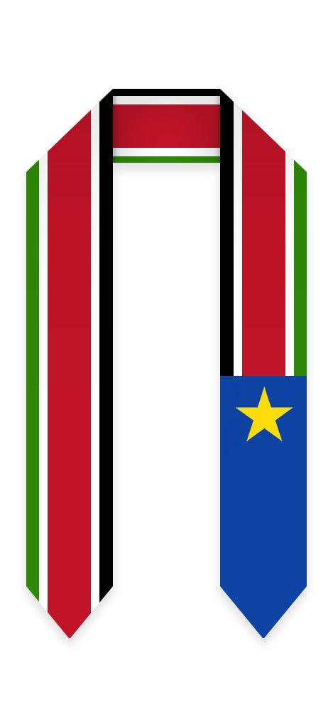 South Sudan Graduation Stole - South Sudan Flag Sash - Graduation Gown 