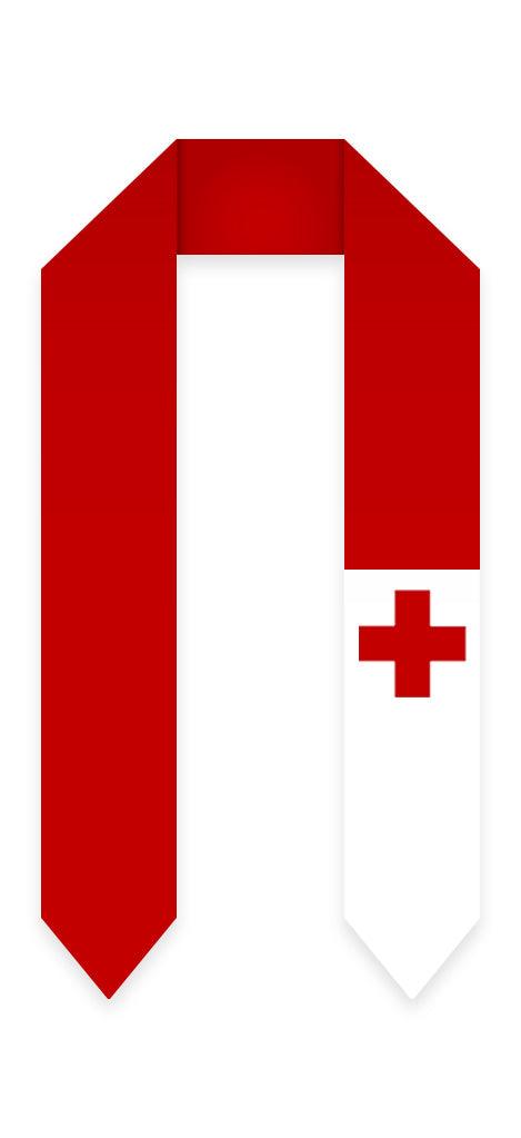 Tonga Graduation Stole - Tonga Flag Sash - Graduation Gown 