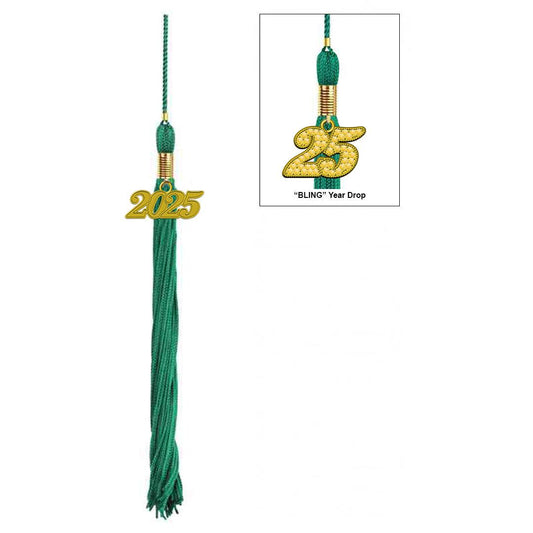 Matte Emerald Green Junior High/Middle School Cap & Tassel - Graduation Gown 