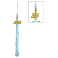 Shiny Light Blue Elementary Cap & Tassel - Graduation Gown 