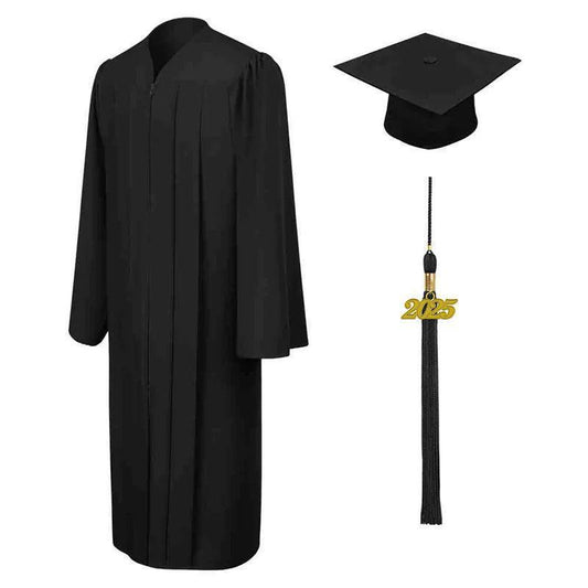 12 Matte High School Premium Matte Graduation Cap, Gown & Tassel Package - Graduation Seller