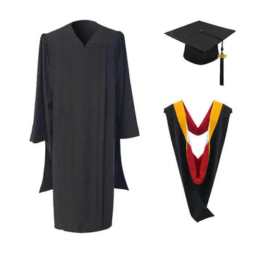 Masters Cap, Gown & Hood Package for University of Georgia Graduation - Graduation Gown 
