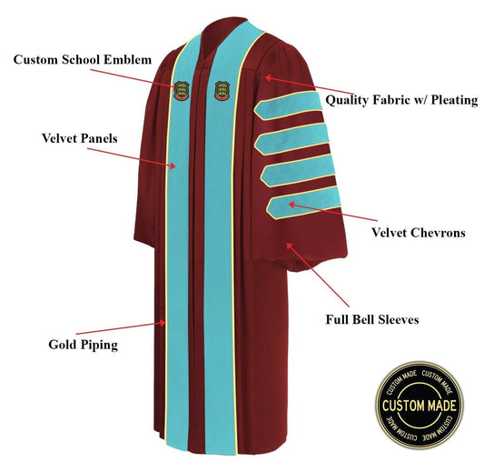 Custom Doctoral Gown - Graduation Gown 