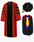 Custom Deluxe Doctoral Gown, Tam & Hood Package - Graduation Gown 