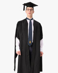 Deluxe Fluted Master Academic Gown & Mortarboard - Graduation Gown 
