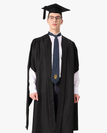 Deluxe Fluted Master Academic Gown & Mortarboard - Graduation Gown 
