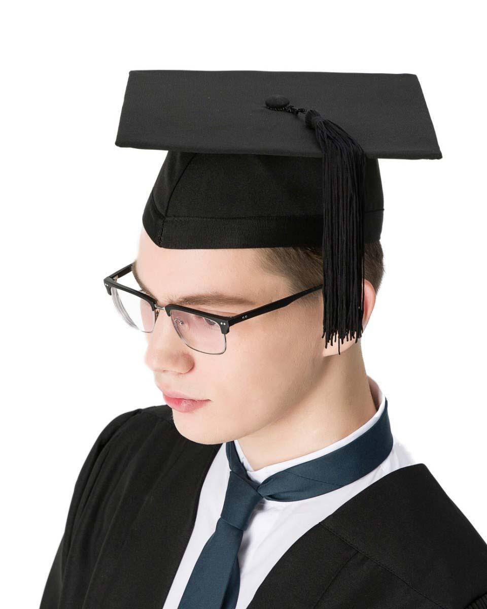 Deluxe Fluted Master Academic Gown & Mortarboard - Graduation Gown 