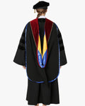 Deluxe Doctoral Tam, Gown & Hood Package - Scarlet - Graduation Gown 