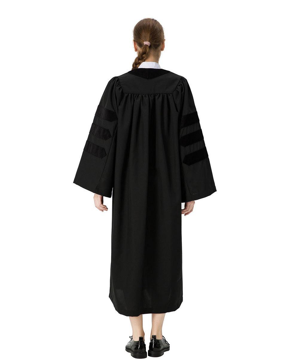 Economy Doctoral Graduation Gown, Tam & Hood Package - Graduation Gown 