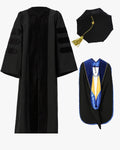 Economy Doctoral Graduation Gown, Tam & Hood Package - Graduation Gown 