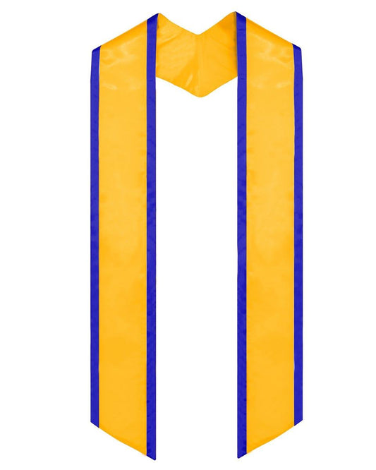 Graduation Stole Angled End With Trim - 11 Colors Available - Graduation Gown 