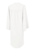 Matte White High School Gown - Graduation Gown 