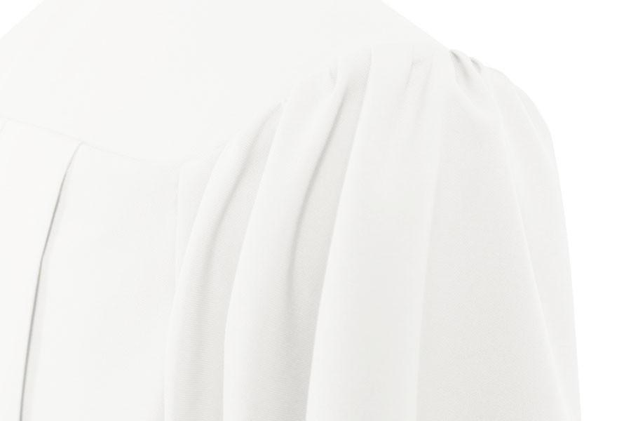 Matte White High School Gown - Graduation Gown 