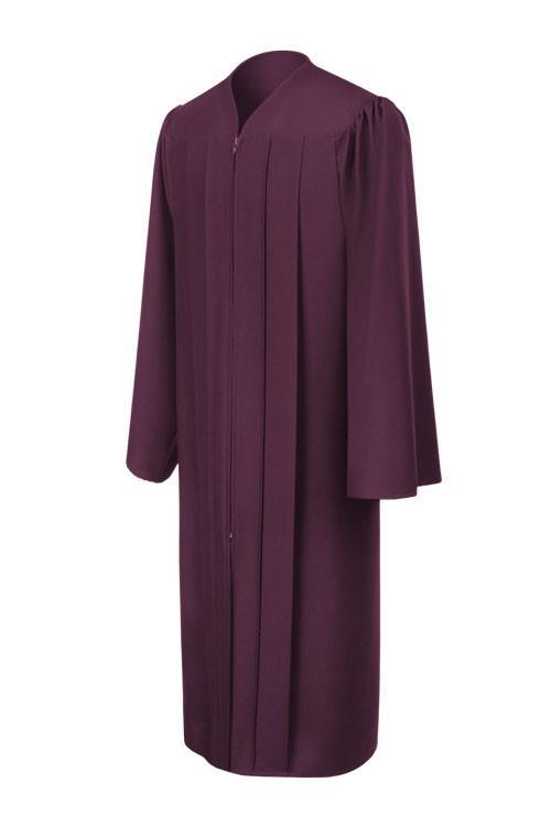Matte Maroon High School Gown - Graduation Gown 