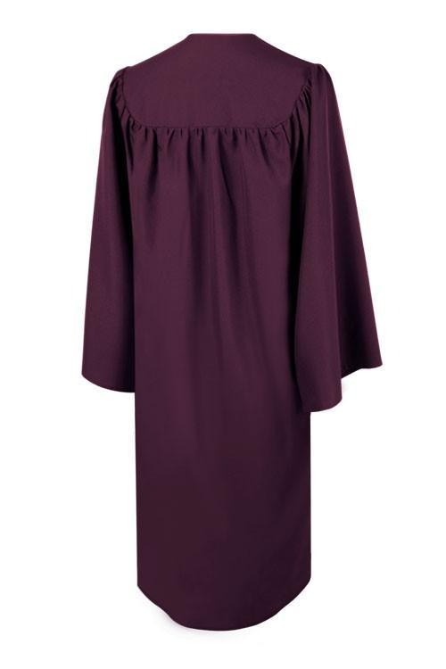 Matte Maroon High School Gown - Graduation Gown 