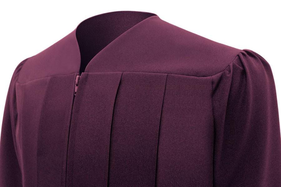 Matte Maroon High School Gown - Graduation Gown 
