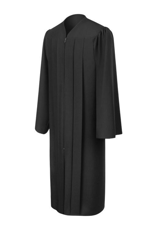 Matte Black Bachelors Gown - Graduation Gown 