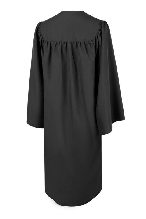 Matte Black Bachelors Gown - Graduation Gown 