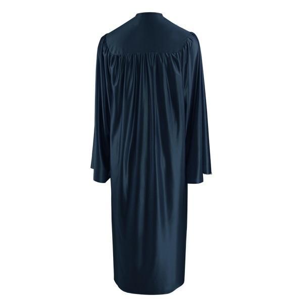 Shiny Navy Blue Bachelors Academic Gown - Graduation Gown 