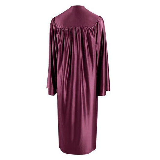 Shiny Maroon Junior High/Middle School Gown - Graduation Gown 