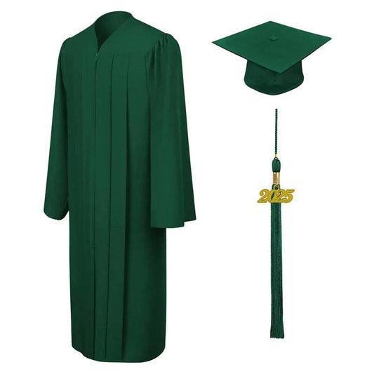 Matte Hunter Bachelors Academic Cap & Gown - Graduation Gown 