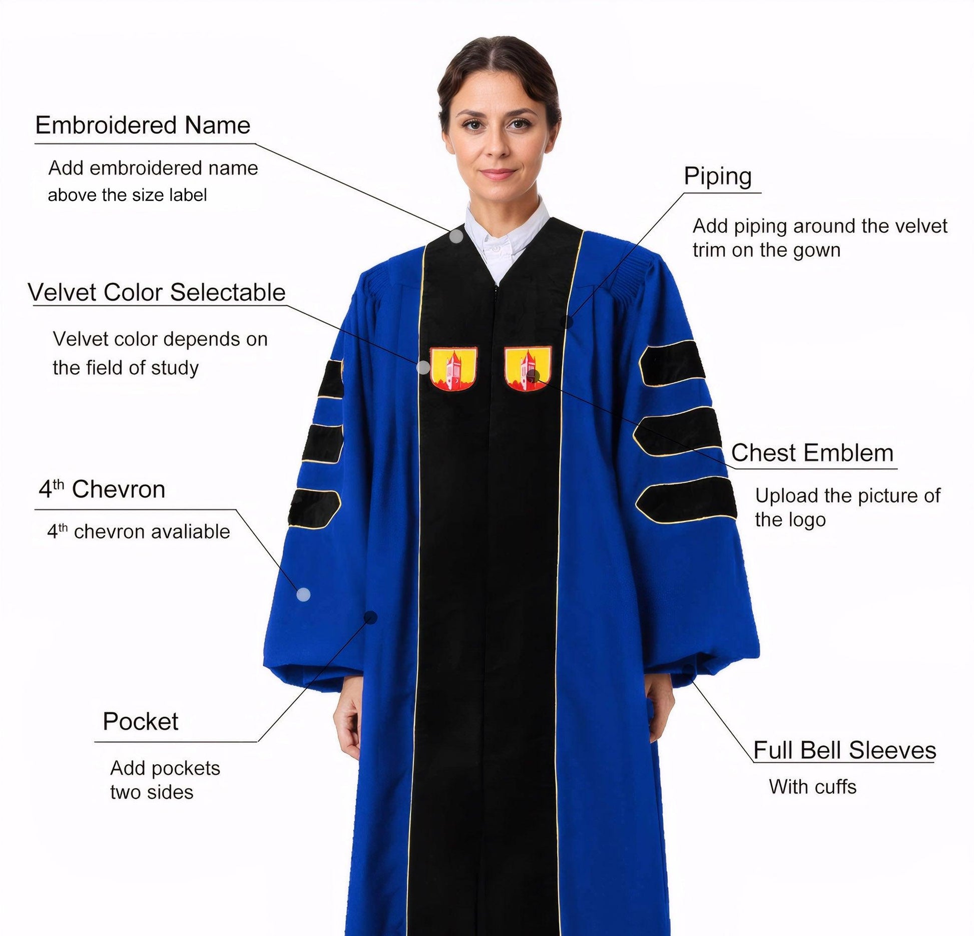 Clark University Doctoral Regalia - Graduation Gown 