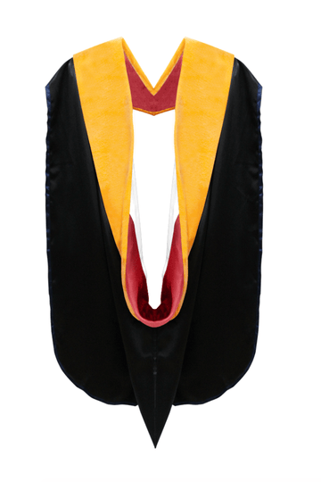 Doctor of Science Hood - Red & White - Graduation Gown 