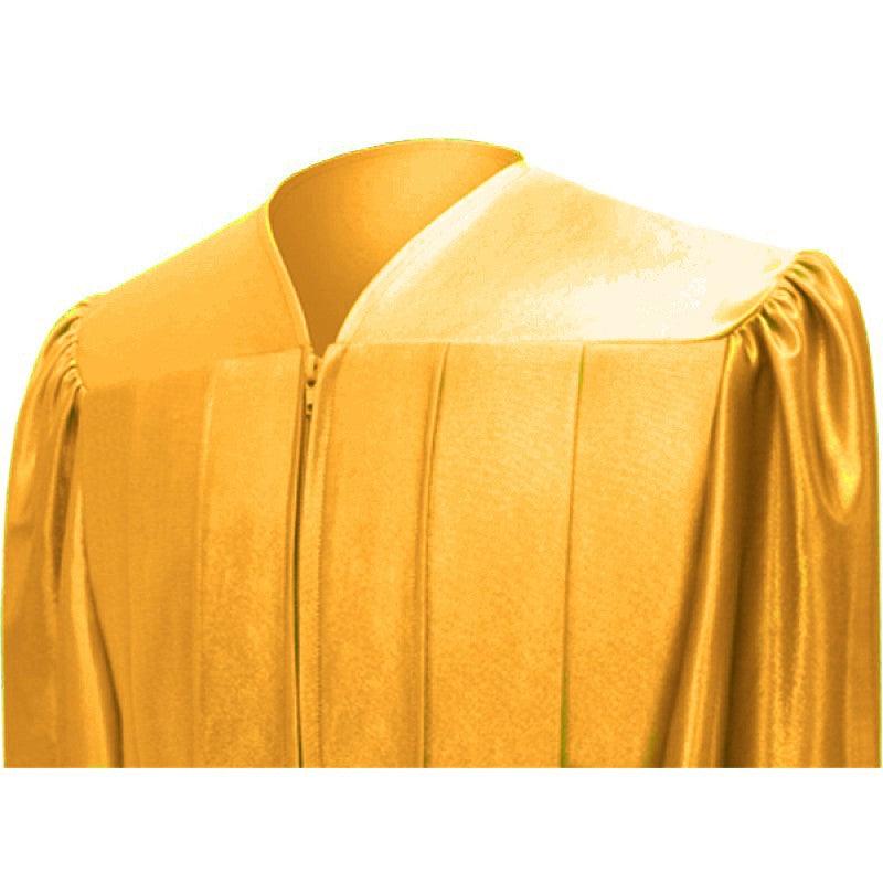 Shiny Antique Gold Bachelors Cap & Gown - Graduation Gown 