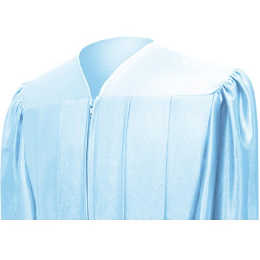 Shiny Light Blue Junior High/Middle School Cap & Gown - Graduation Gown 