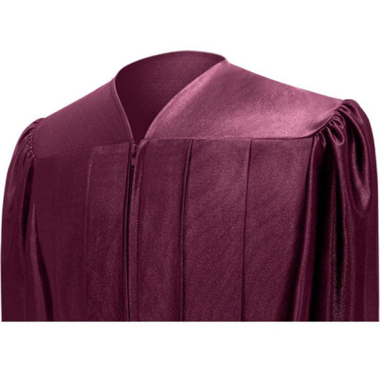 Shiny Maroon Elementary Cap & Gown - Graduation Gown 