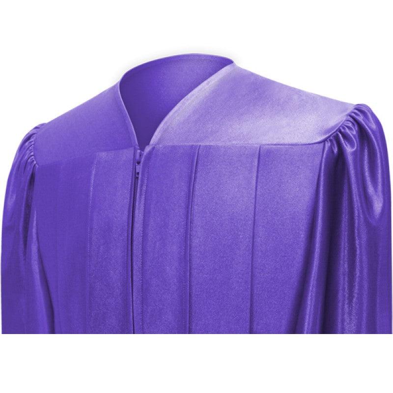 Shiny Purple Junior High/Middle School Cap & Gown - Graduation Gown 